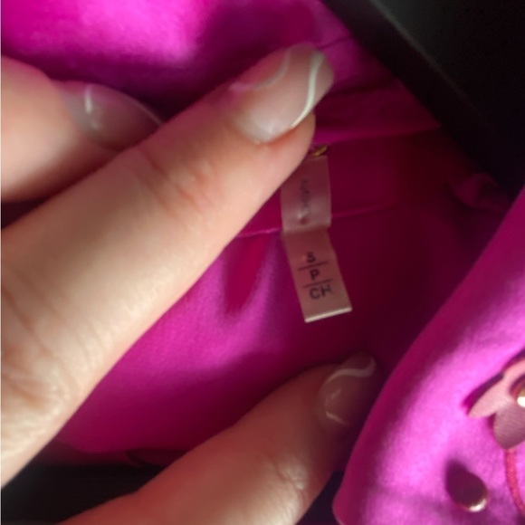 Elie Tahari Pink Passion Silk Blouse with Floral Collar | Size: S - Picture 15 of 16